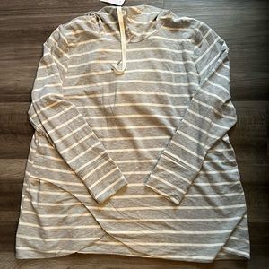 NWT White and Gray Hoodie with Thumb slit in the sleeves 18/20